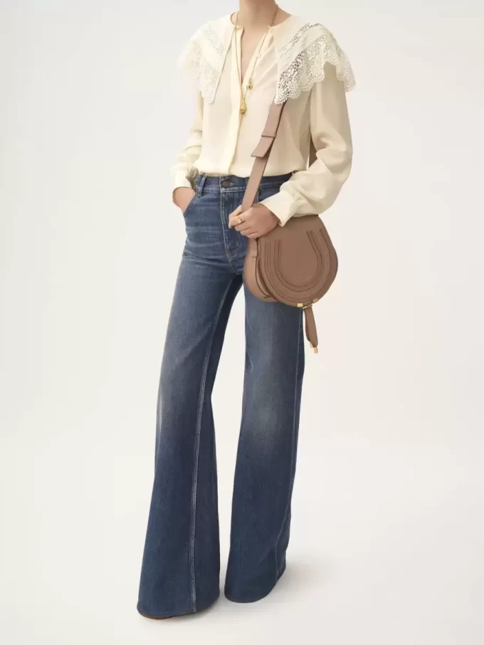 Marcie Satteltasche aus genarbtem Leder