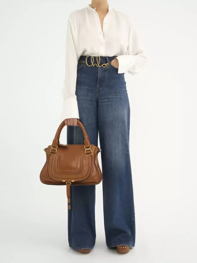 Marcie Tasche aus glänzendem Leder