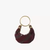 Mini-Armband-Hobo-Tasche aus Wildleder und Schlangenhaut