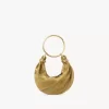Mini-Armband-Hobo-Tasche aus Wildleder und Schlangenhaut
