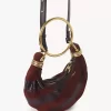 Mini-Armband-Hobo-Tasche aus Wildleder und Schlangenhaut