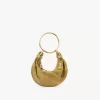 Mini-Armband-Hobo-Tasche aus Wildleder und Schlangenhaut