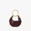Mini-Armband-Hobo-Tasche aus Wildleder und Schlangenhaut