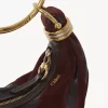 Mini-Armband-Hobo-Tasche aus Wildleder und Schlangenhaut