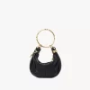 Mini Bracelet Hobo Bag aus genarbtem Leder
