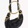 Mini Bracelet Hobo Bag aus genarbtem Leder