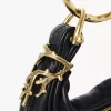 Mini Bracelet Hobo Bag aus genarbtem Leder