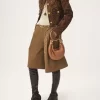 Mini Bracelet Hobo Bag aus genarbtem Leder
