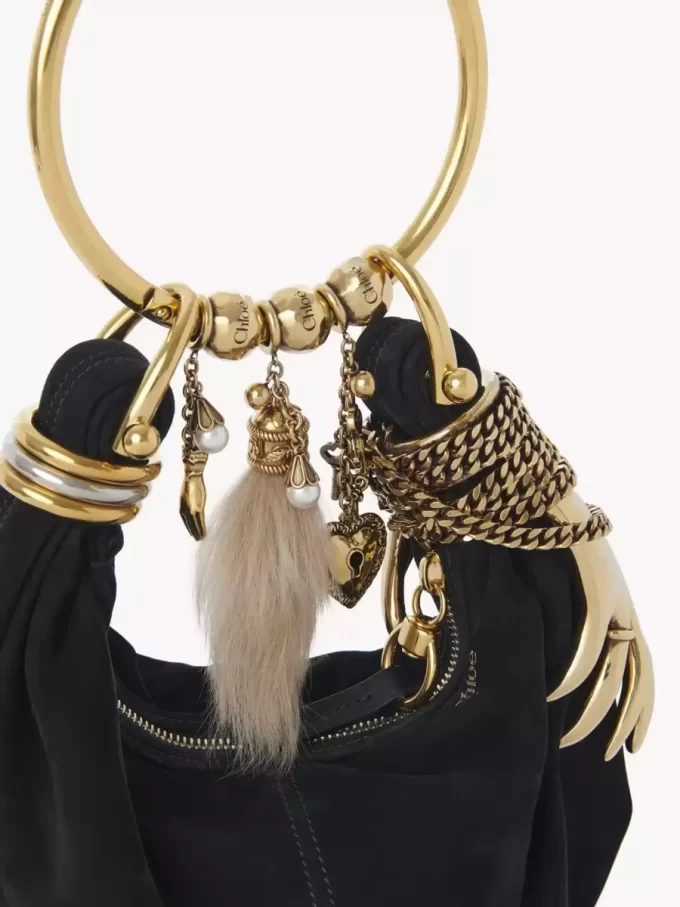 Mini Bracelet Hobo Bag aus Wildleder