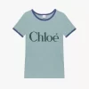 Tailliertes Logo-T-Shirt aus Baumwoll-Mix-Jersey